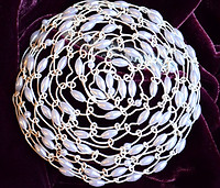 White wire and beads