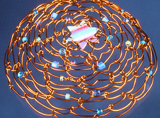 Copper wire with beads